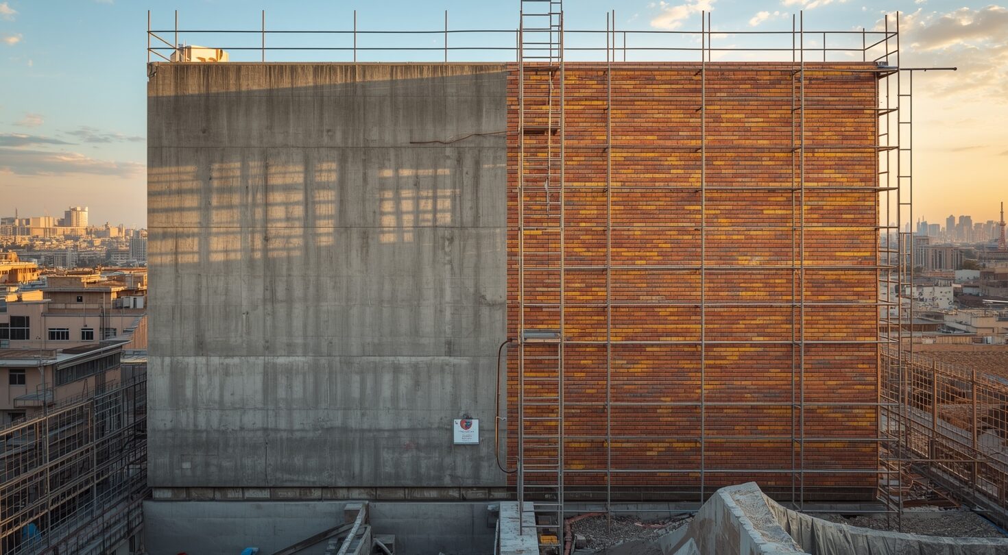 آموزش نصب آجر نما ساختمان گام به گام